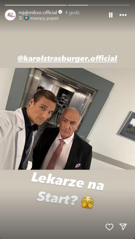 M jak miłość na planie. Olek (Maurycy Popiel), Jerzy Argasiński (Karol Strasburger)