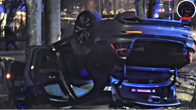 Wjechał na trawnik, uderzył w drzewo i dachował. Szokujący powód!