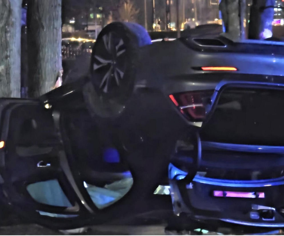 Wjechał na trawnik i uderzył w drzewo. Szokujący powód