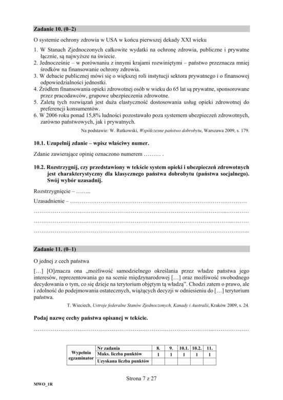 ARKUSZE CKE - Matura z wiedzy o społeczeństwie 2019