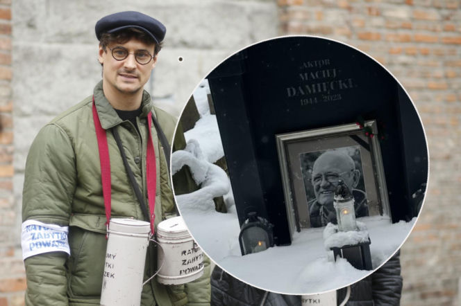 Mateusz Damięcki odwiedził grób ojca w jego urodziny. Jak zwykle mróz. Pokazał zdjęcie