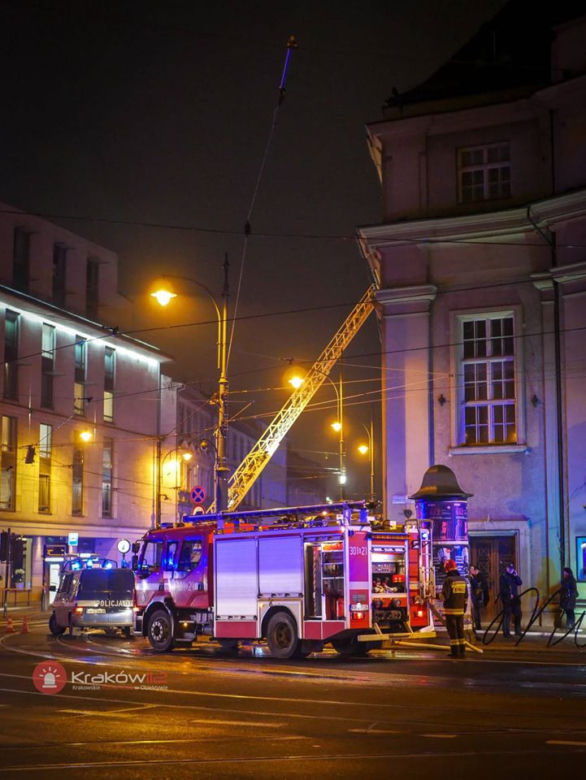 Groźny pożar w budynku Filharmonii Krakowskiej