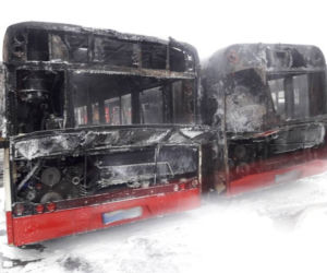 Nowy Sącz. Znowu pożar w miejskim autobusie! W środku byli pasażerowie