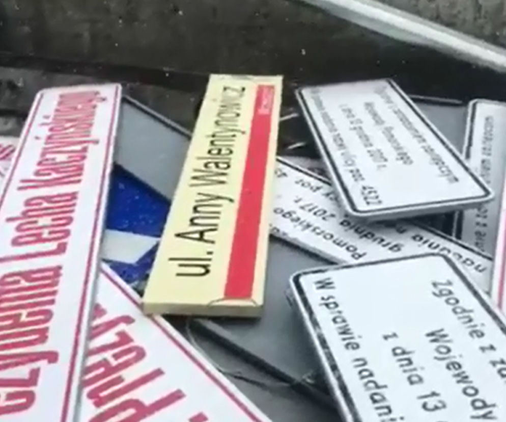 Decyzją sądu ściągnięto tablice z nazwami ulic