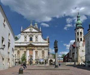 Plac św. Marii Magdaleny i pomnik Piotra Skargi w Krakowie
