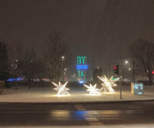 Śnieżna zima w Warszawie