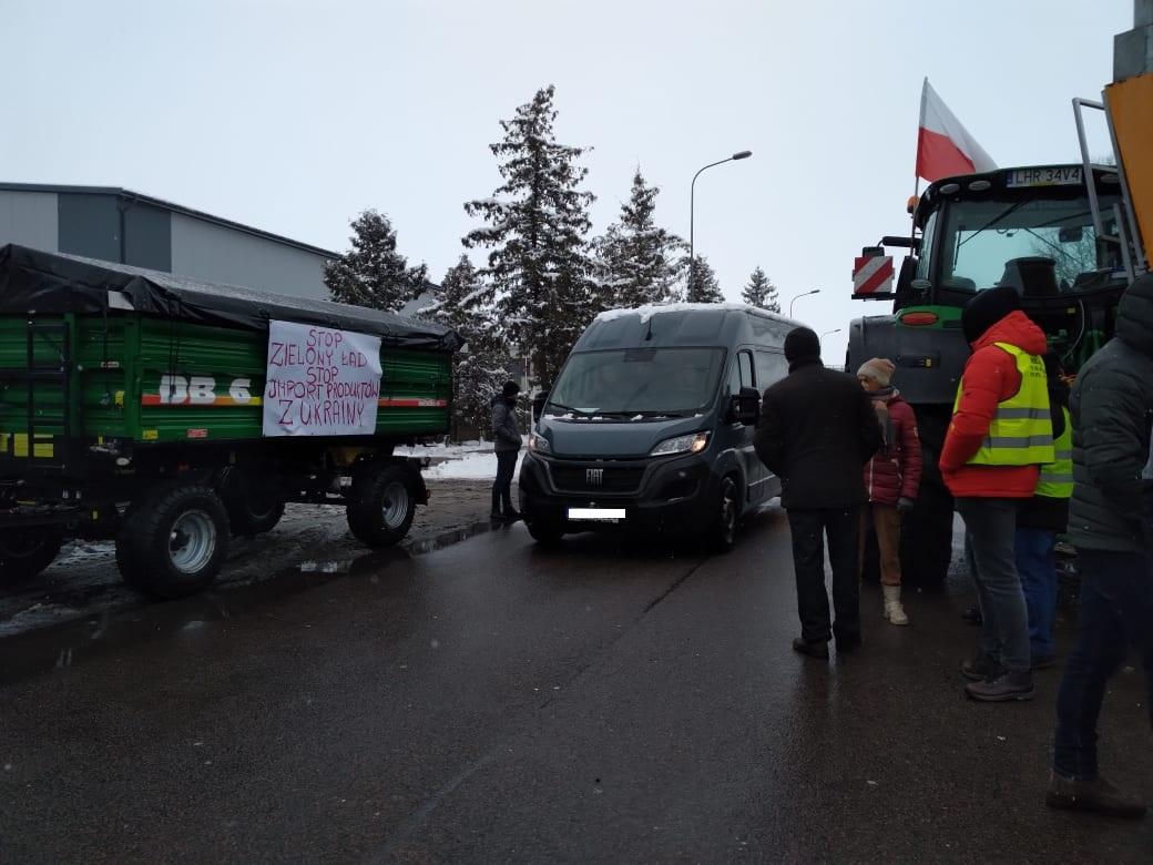 Protest rolników w Hrubieszowie - 9 lutego 2024