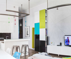 Loft z akcentem koloru