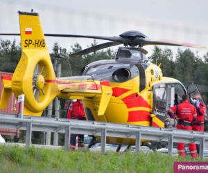Wypadek autokaru z dziećmi na A1