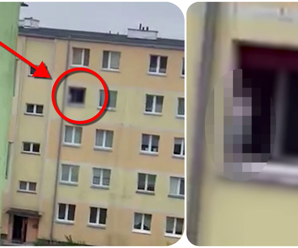 Wałcz: 2-letni chłopczyk stał na parapecie na trzecim piętrze. Zrobił to kolejny raz!