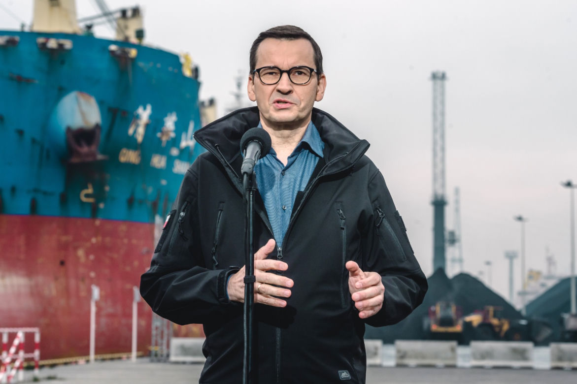 Premier w Gdańsku. Morawiecki sprawdził węgiel