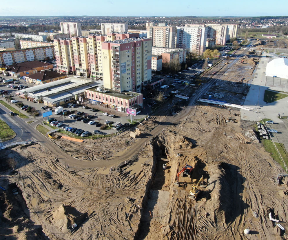 Przebudowa ulicy Szafera w Szczecinie - luty 2020