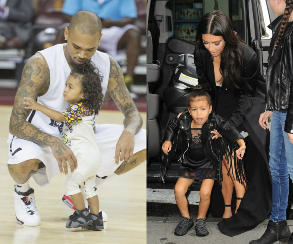 Chris Brown i Kim Kardashian z dziećmi