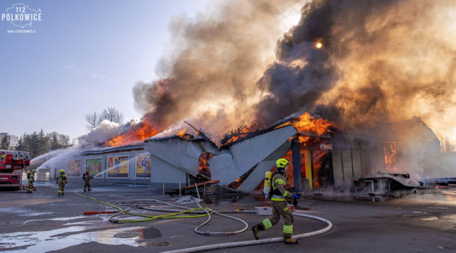 Spłonęła jedyna całodobowa Biedronka!
