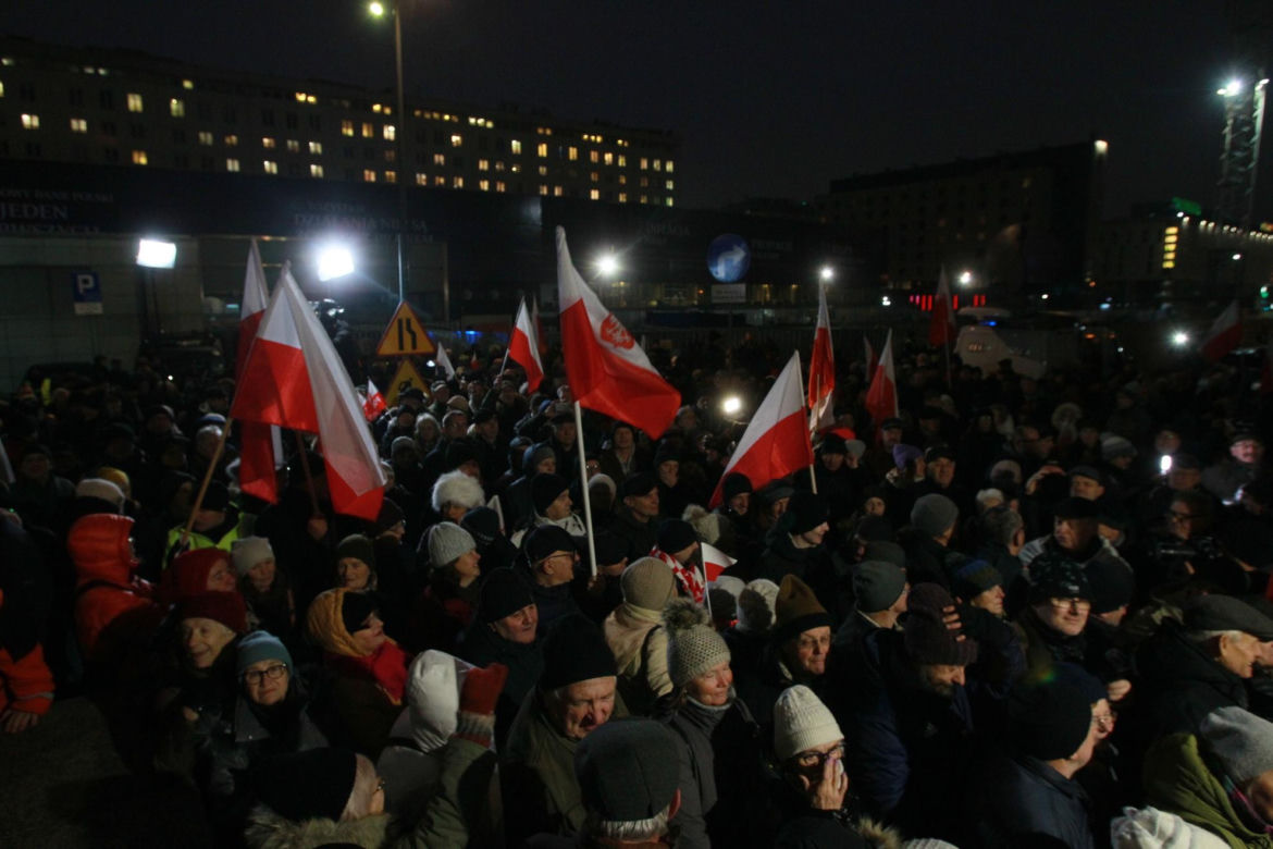 Protest przed siedzibą TVP 