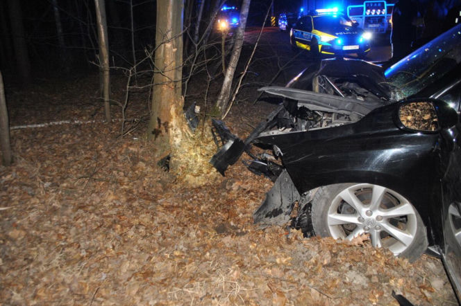 Dzik wybiegł na drogę prosto przed maskę Lexusa. Nie żyje 64-latek