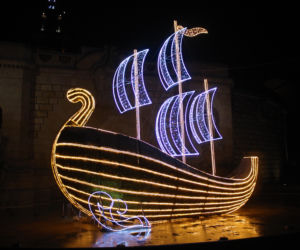 Świąteczna iluminacja na Wałach Chrobrego