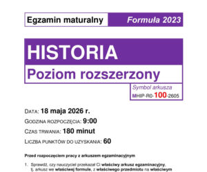 Matura 2026 z rozszerzonej historii: odpowiedzi do wszystkich zadań z arkusza CKE 18.05.2026