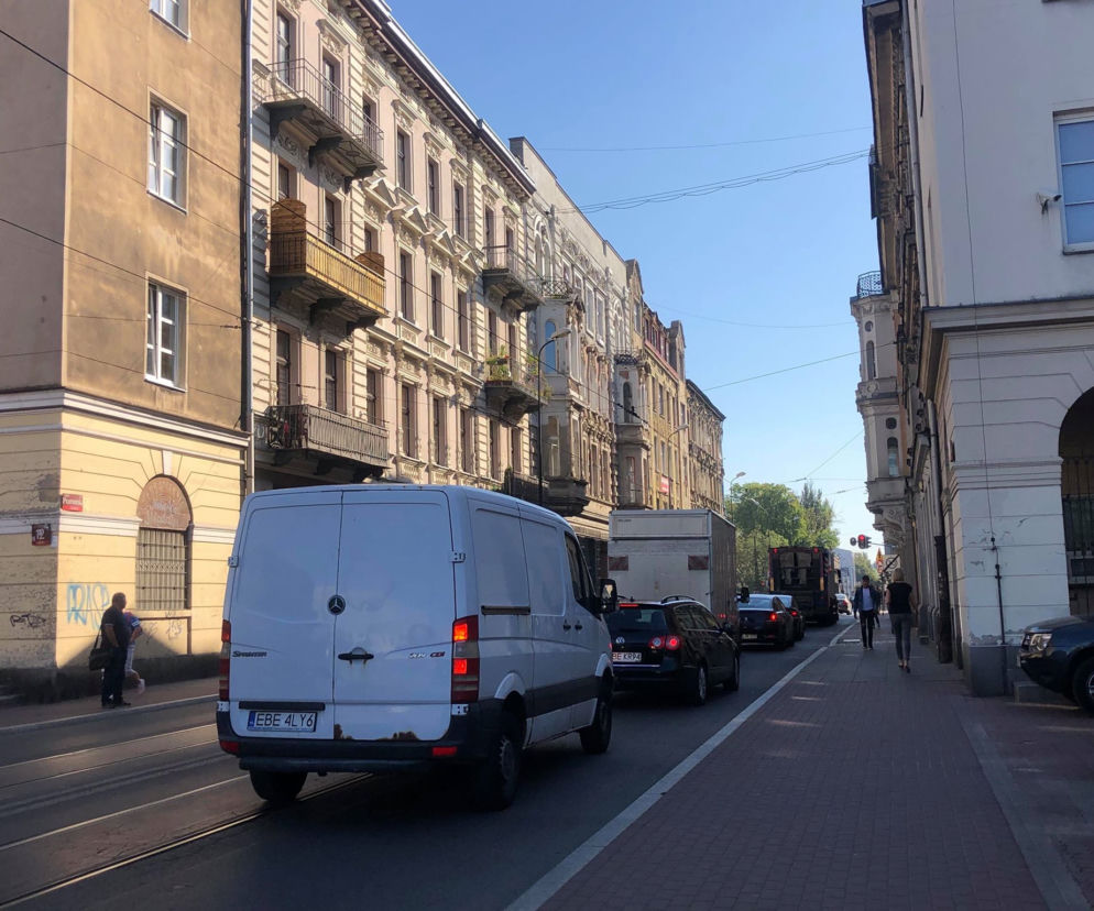 Korki na Pomorskiej w Łodzi