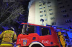 Pożar wieżowca w Cieszynie