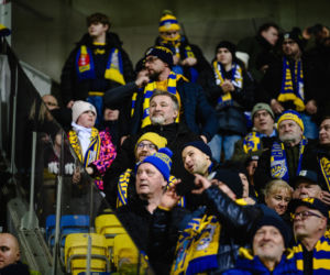 Arka Gdynia - Lechia Gdańsk: Zdjęcia kibiców z derbów Trójmiasta w ramach 23. kolejki PKO BP Ekstraklasy