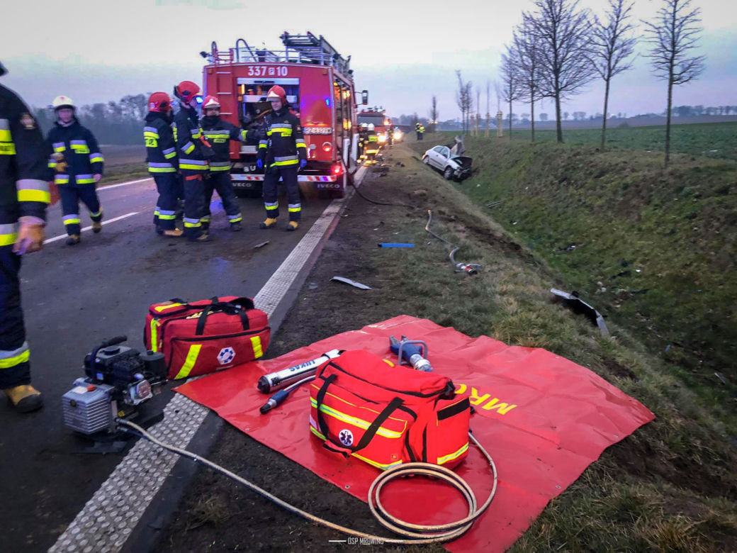 Śmiertelny wypadek na DW 184