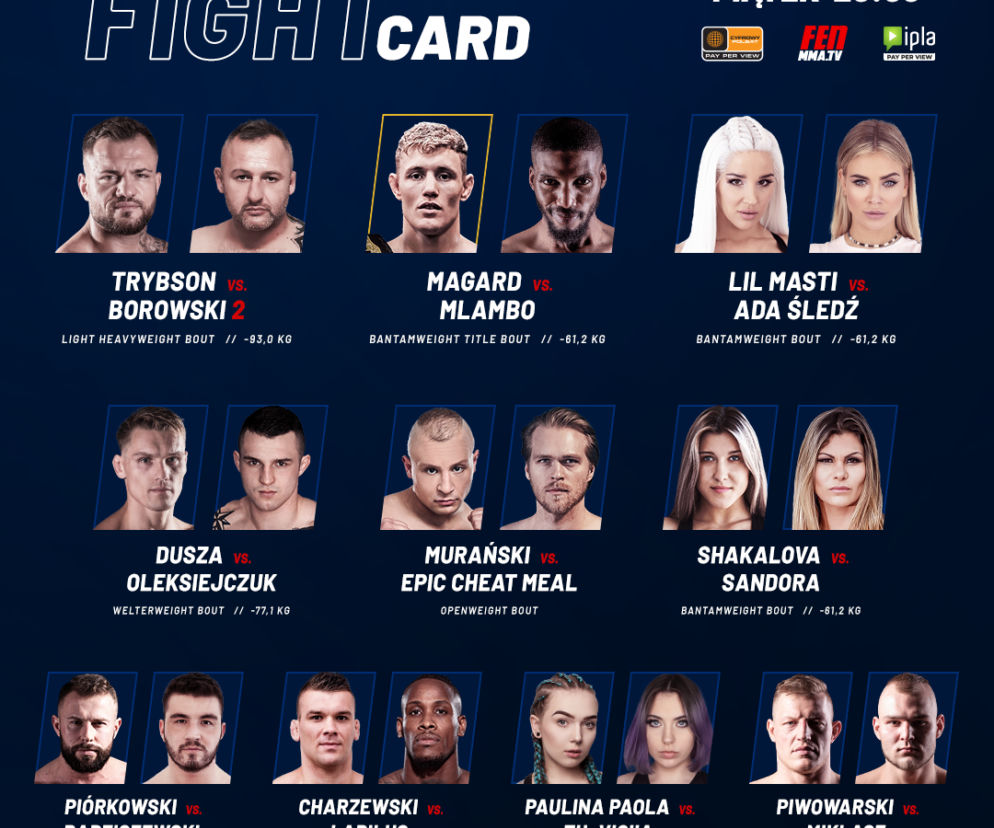 FEN 34 TOTALbet Fight Night - KARTA WALK i ZAWODNICY. Kto walczy na FEN 28 maja 2021?