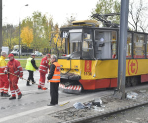 Wypadek tramwajowy przy ul.Elekcyjnej w Warszawie