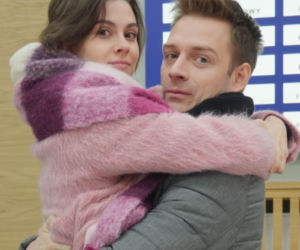 Na dobre i na złe na planie. Blanka (Pola Gonciarz), Mario (Marcin Korcz)