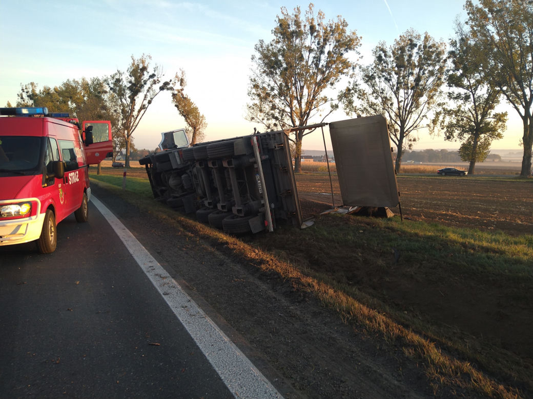 Wypadek w Mlecznej na drodze krajowej 8 