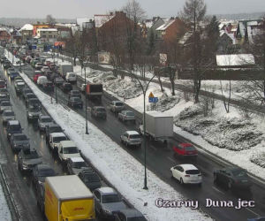 Gigantyczne korki i trudne warunki na zakopiance