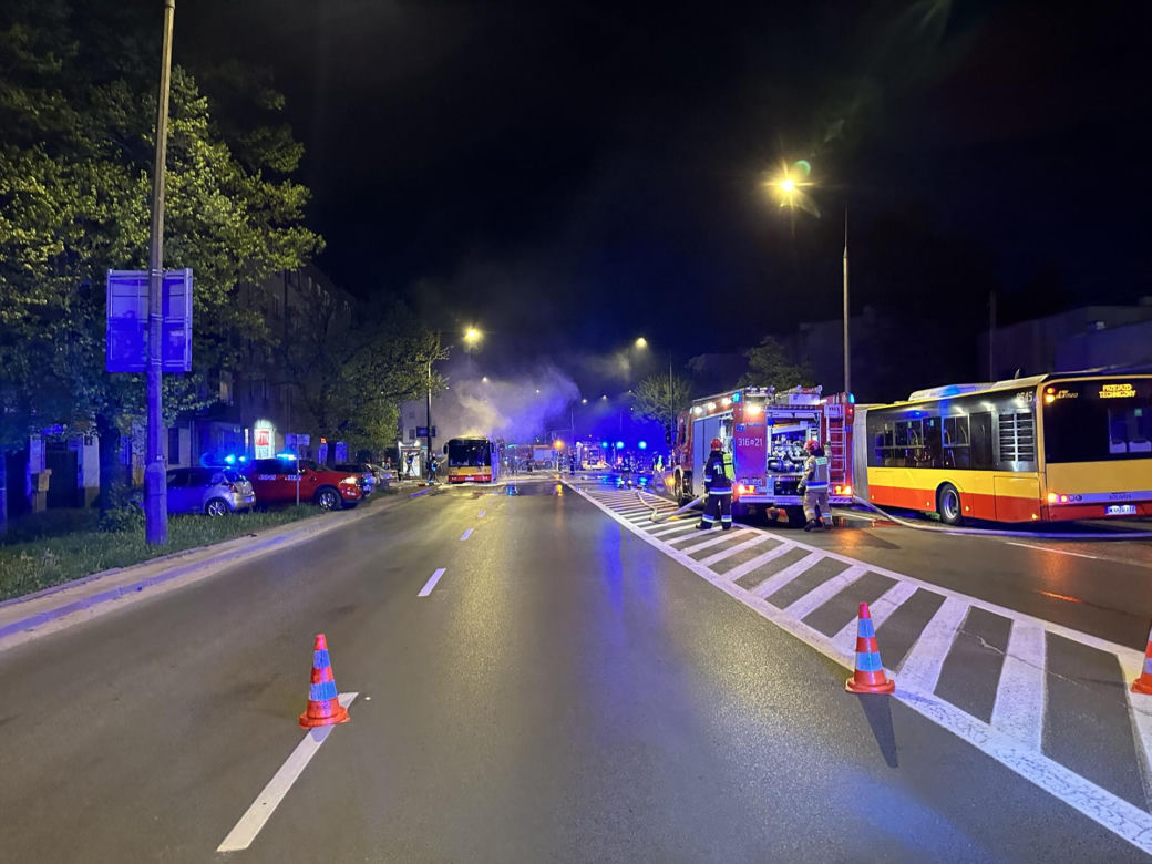 Pożar autobusu