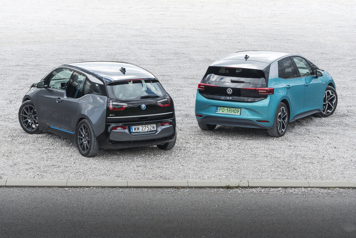 Volkswagen ID.3 1ST 204 KM 58 kWh vs. BMW i3 120 Ah 170 KM
