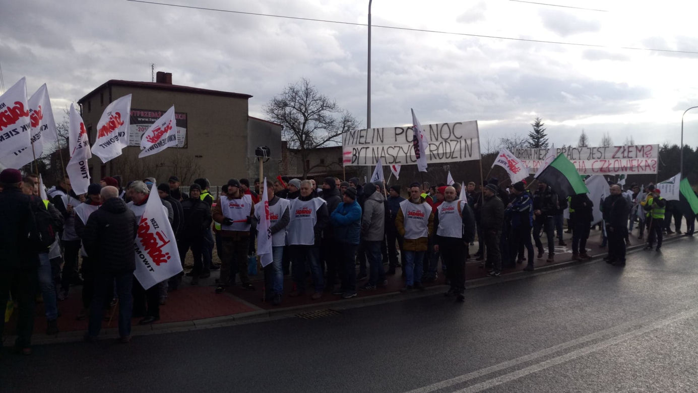 Protest w Imielinie