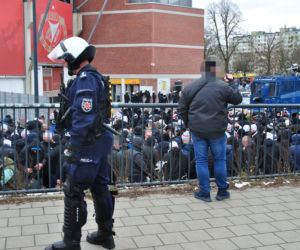 Demolka na stadionie Widzewa po meczu z GKS Tychy