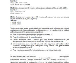 Matura 2013, informatyka poziom podstawowy
