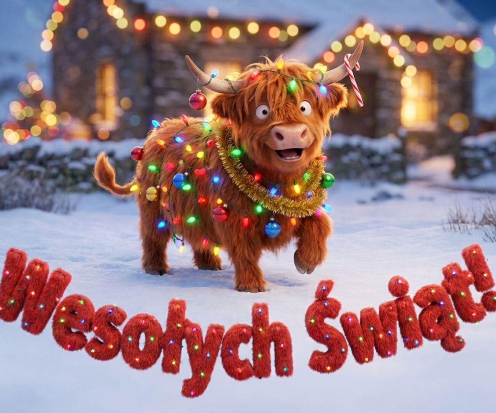 Świąteczna szkocka krówka