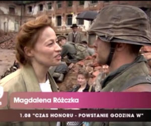 Pytanie na śniadanie na planie 7 sezonu Czasu honoru. Magdalena Różczka, Maciej Zakościelny