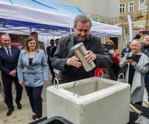 Wmurowanie kamienia węgielnego pod budowę Teatru Polskiego