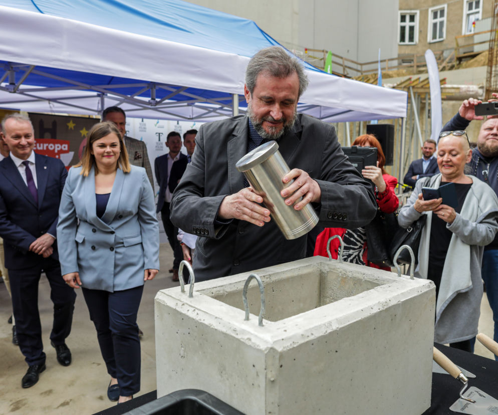 Wmurowanie kamienia węgielnego pod budowę Teatru Polskiego