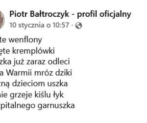 Internauci łapią się za głowy. Piotr Bałtroczyk z talerza zrobił literaturę