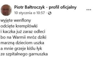 Internauci łapią się za głowy. Piotr Bałtroczyk z talerza zrobił literaturę