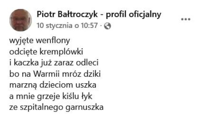 Internauci łapią się za głowy. Piotr Bałtroczyk z talerza zrobił literaturę