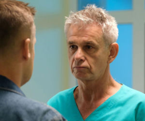 M jak miłość odc. 1907. lekarz Franki (Grzegorz Gadziomski), Paweł (Rafał Mroczek)