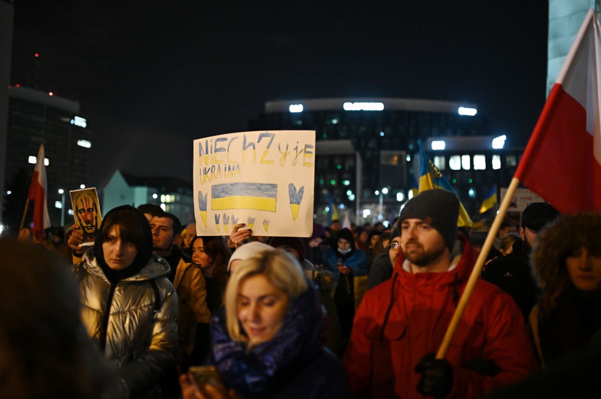 Solidarni z Ukrainą. Wielki wiec w Gdańsku