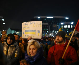 Solidarni z Ukrainą. Wielki wiec w Gdańsku