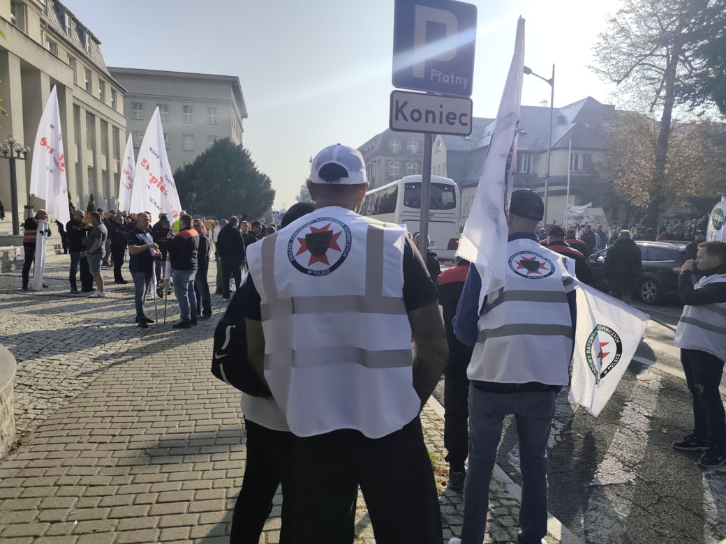 Górnicy protestują przeciw zwolnieniom