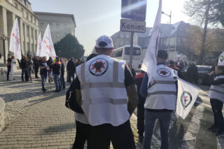 Górnicy protestują przeciw zwolnieniom
