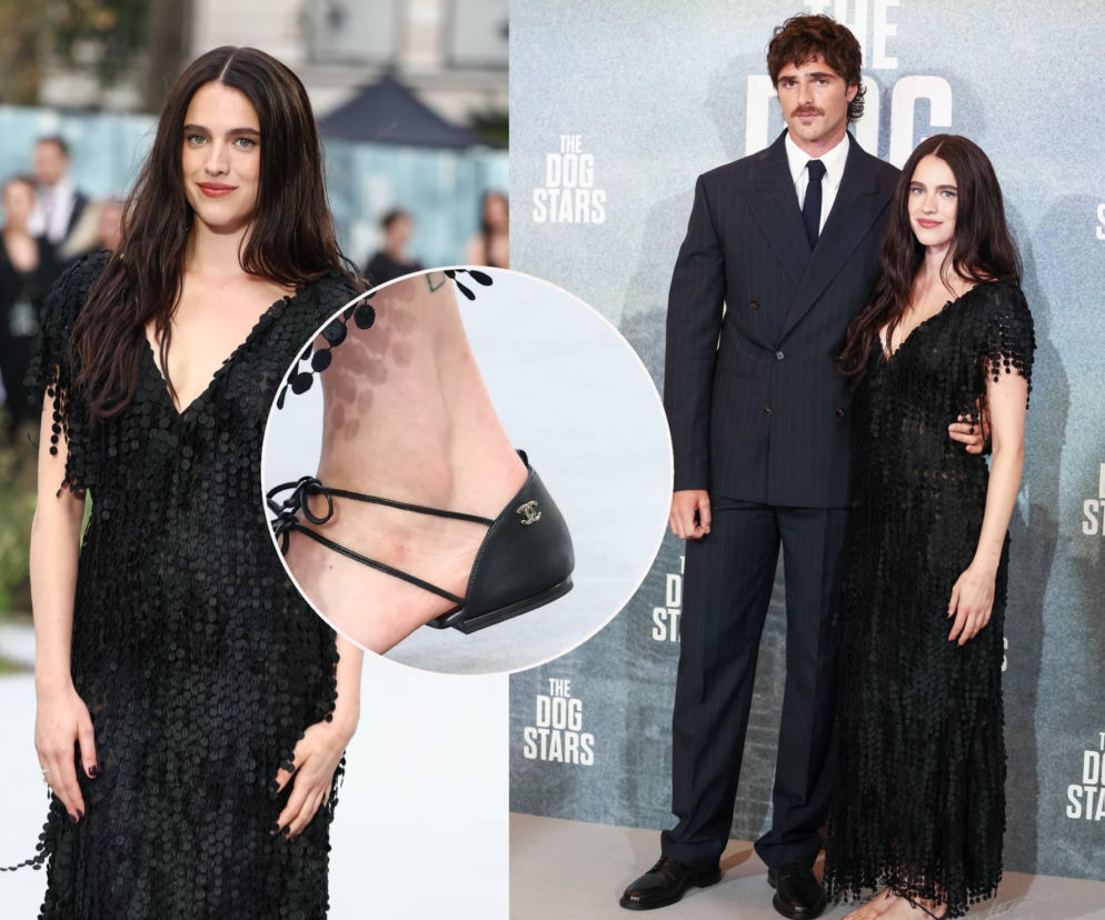Aktorka Margaret Qualley i Jacob Elordi. Na miniaturze bosa stopa gwiazdy w napiętku Chanel. O premierze przeczytasz na SE.