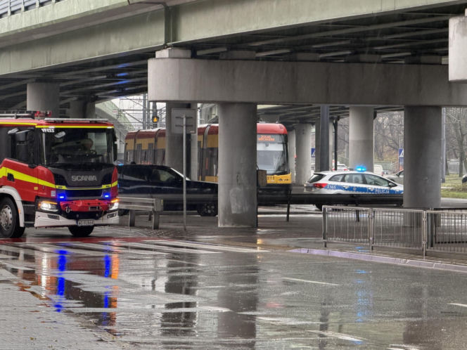 Akcja pirotechników rondo Starzyńskiego